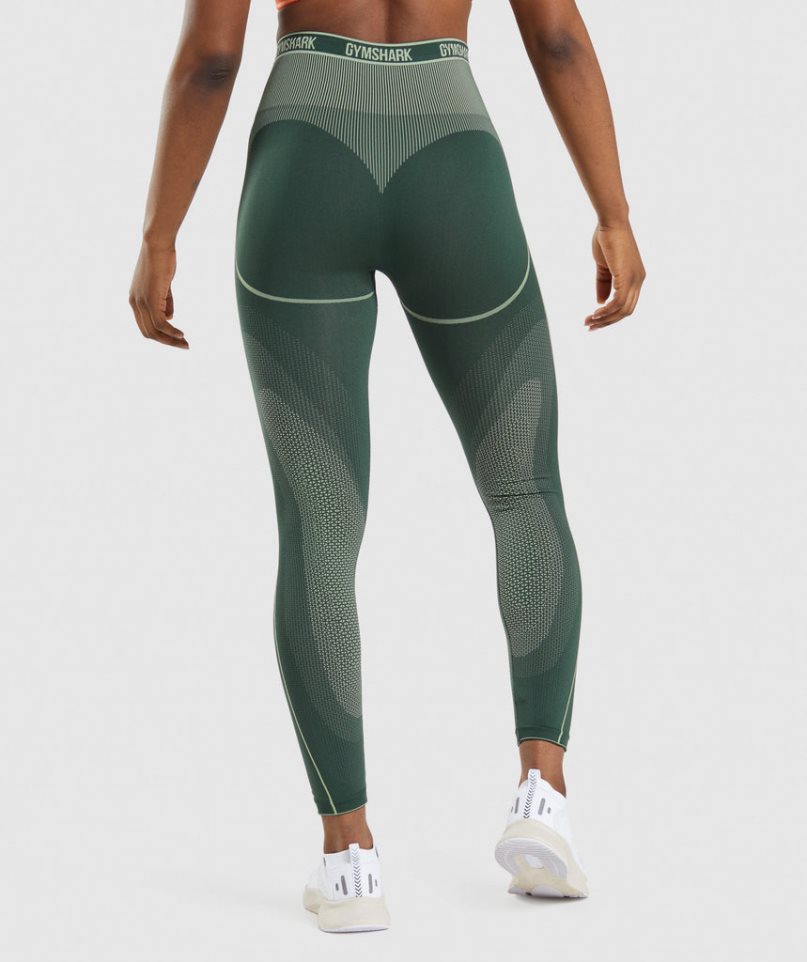 Women's Gymshark Apex Seamless High Rise Leggings Green | CA 713A5D